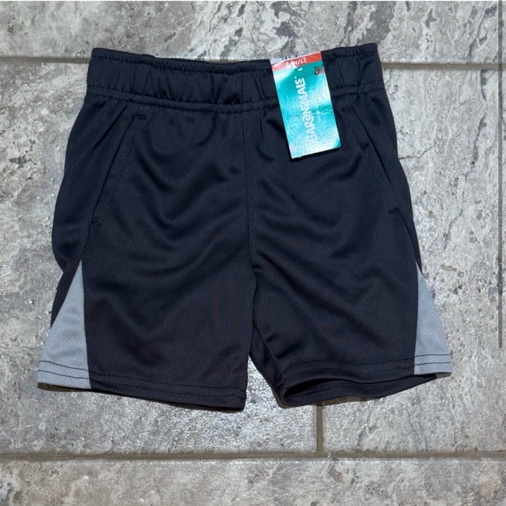 NWT Size 2T Garanimals Black and Gray Athletic Shorts